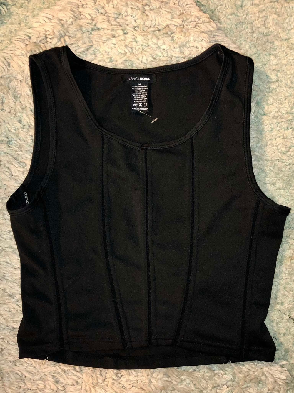 Fashion Nova Black Structured Tank